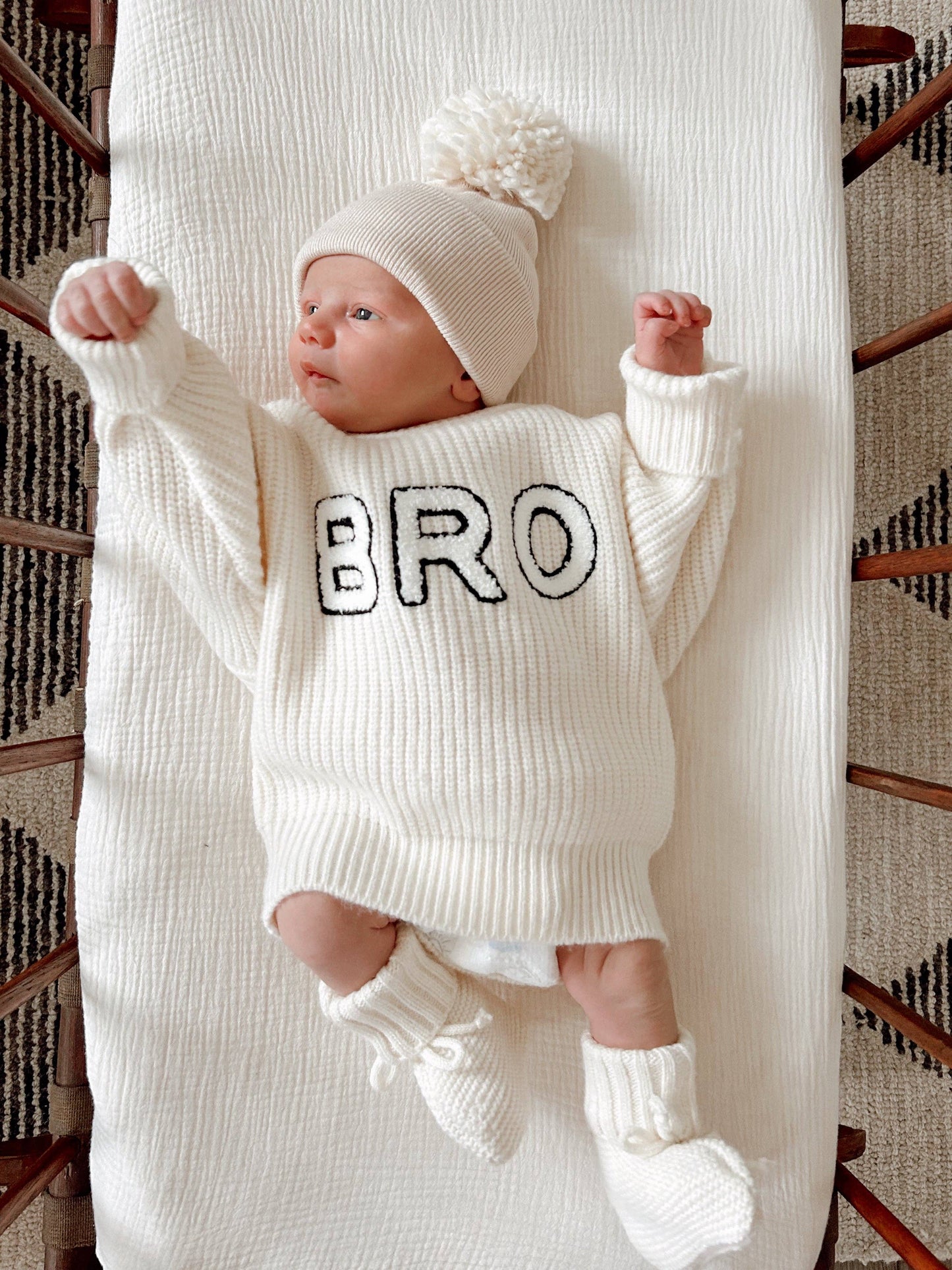 Bro Knit Sweater, Ivory