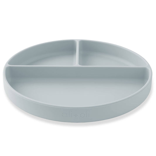 Baby Plate with Suction and Divided Portions (Sky)