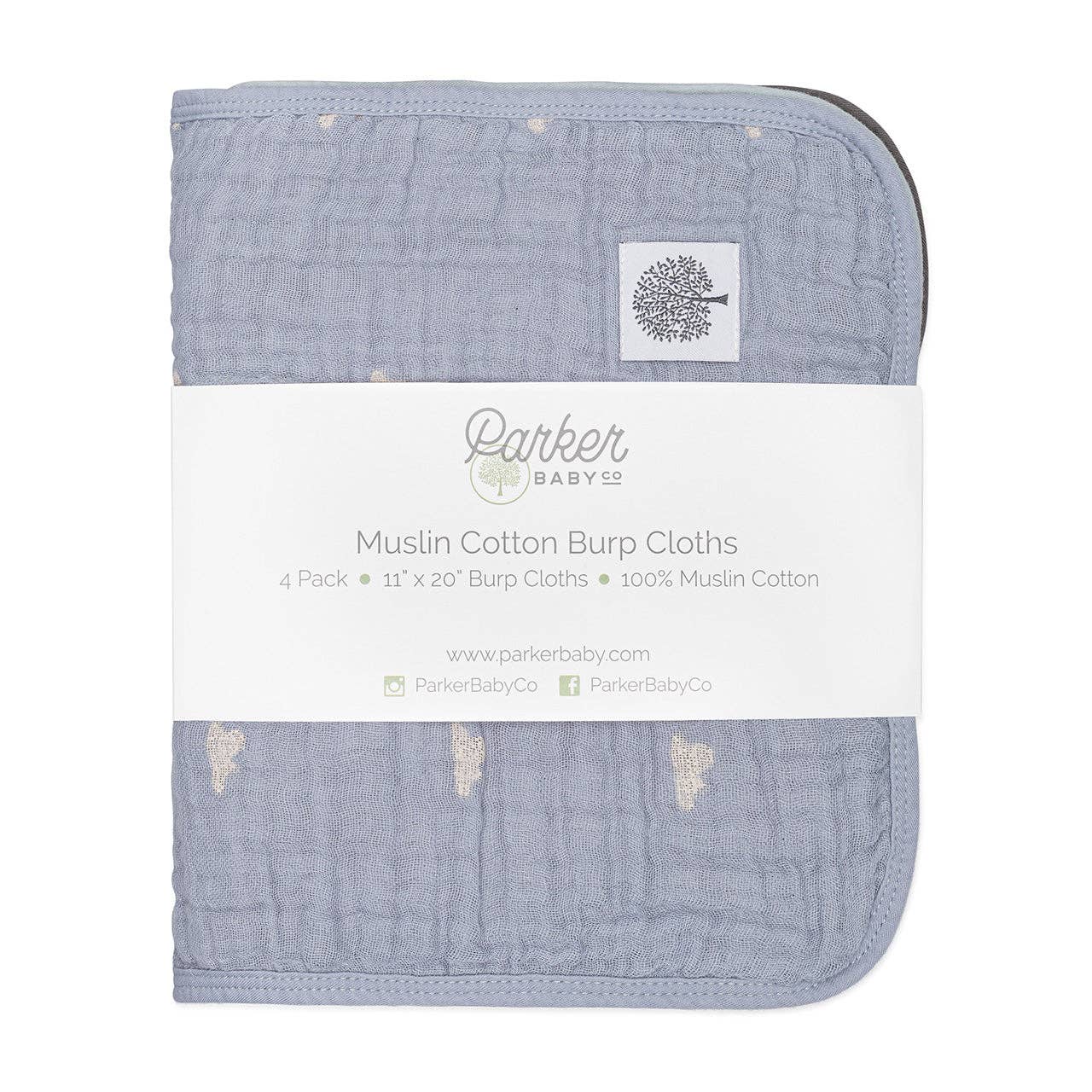 Cloud Set - Muslin Burp Cloths (4 Pack): Cloud - Burp Cloths