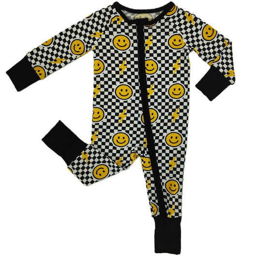 Black Bolt Check Bamboo Sleeper