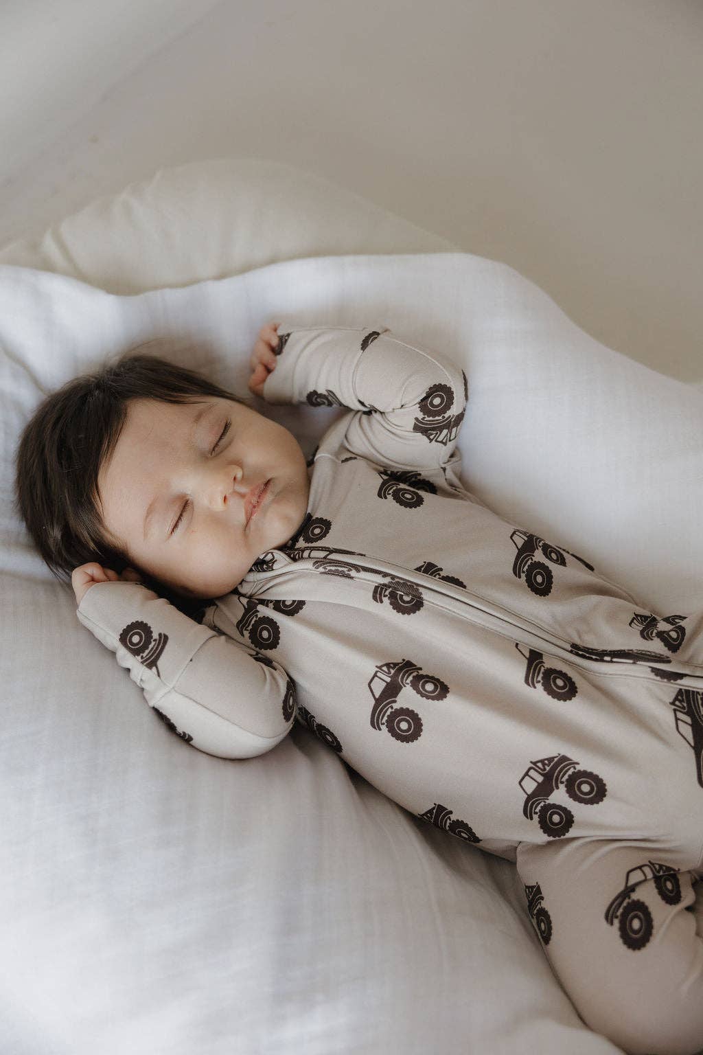 Bamboo Zip Pajamas | Monster Truck: 12-18 Months