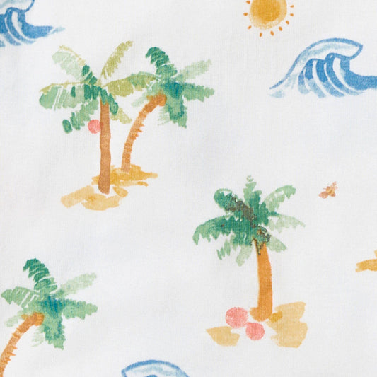 Beachy Palms Organic Cotton Two-Piece Pajamas