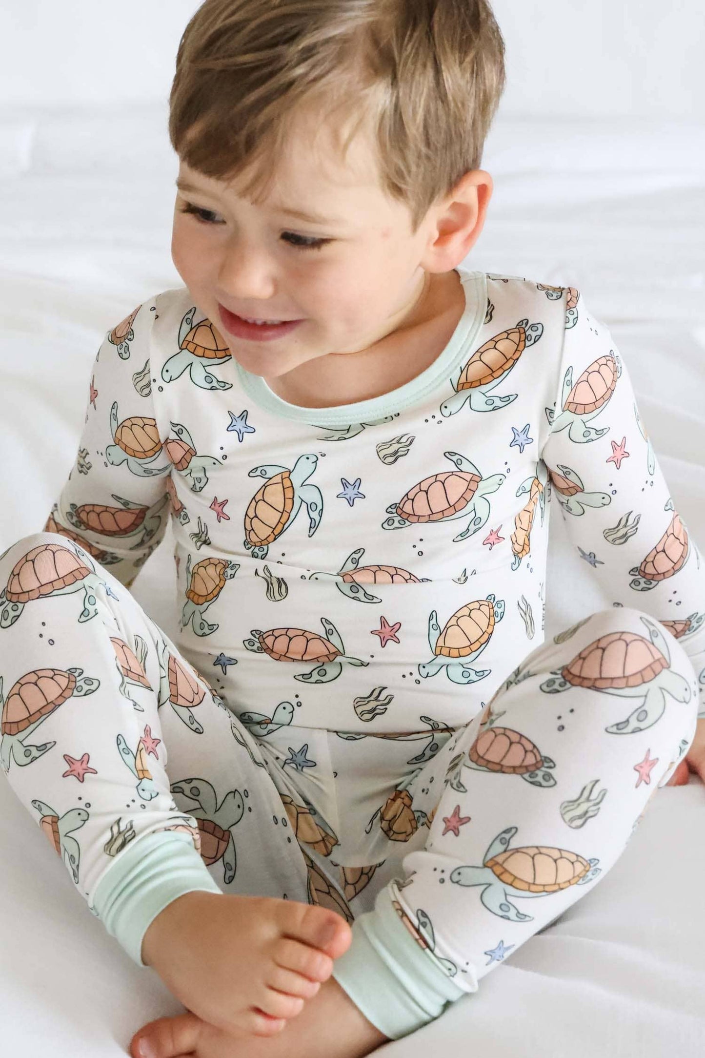 Two Piece Pajama Set | Turtley Rad: 4T