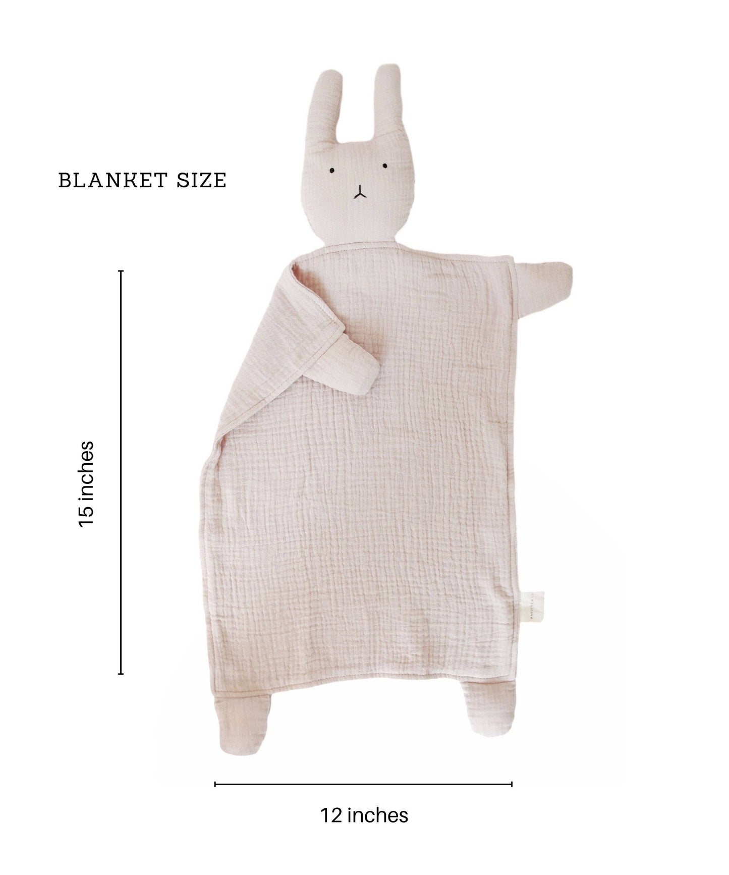 Organic Cotton Muslin Natural Sand Bunny Lovey Blanket