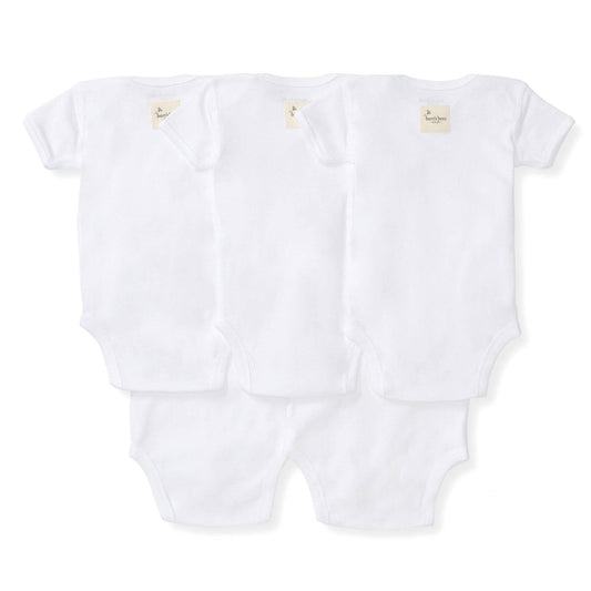 Bee Essentials Organic Short Sleeve Baby Bodysuit 5 Pack: Cloud