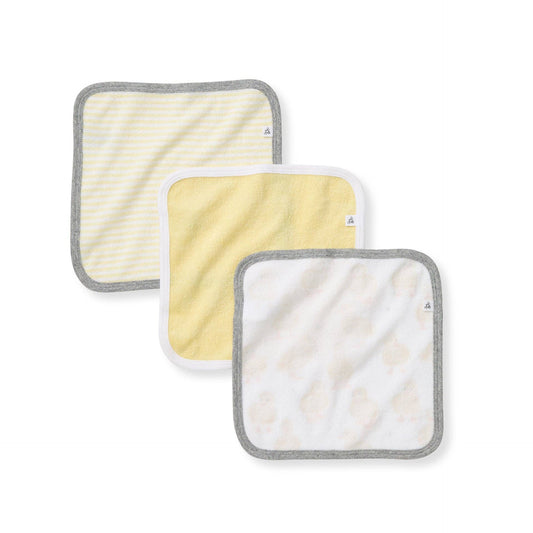 Little Ducks Organic Cotton Washcloths 3 Pack
: Double Cream / One Size