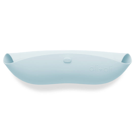Silicone Baby Bib Roll Up & Stay Closed - (Sky)