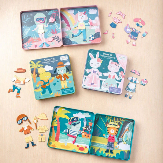Travel Tin Magnetic Dress Up: Bunny/Cat