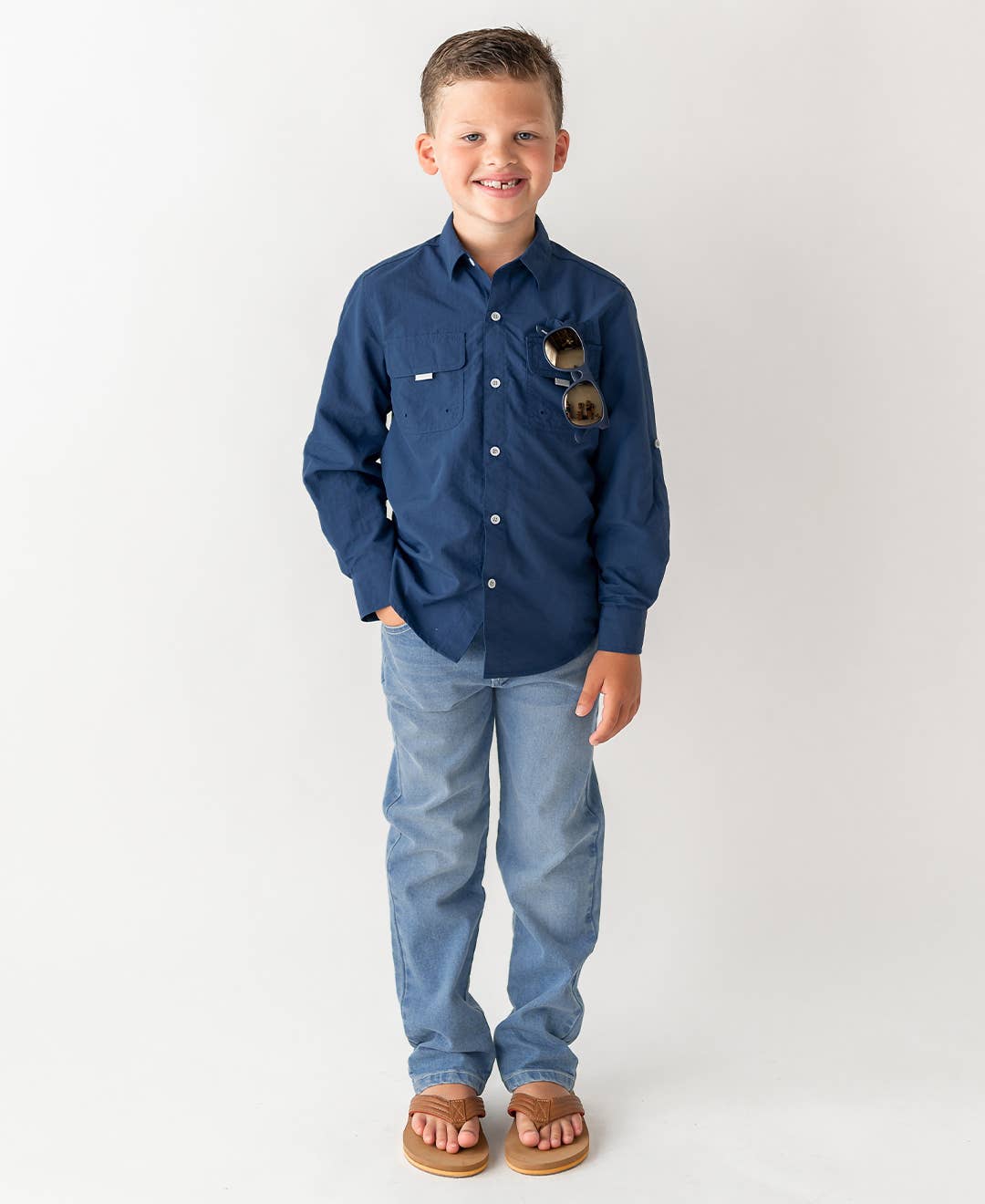 Boys Light Wash Denim Jeans: Blue / 3-6M