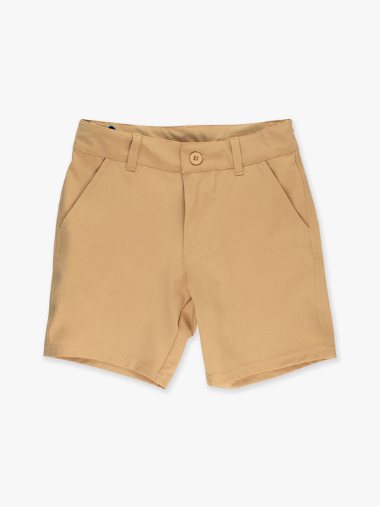 Boys Classic Khaki Hybrid Shorts: Brown