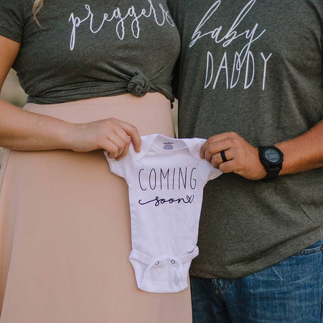Coming Soon Pregnancy Announcement Onesie: 3-6 MONTHS