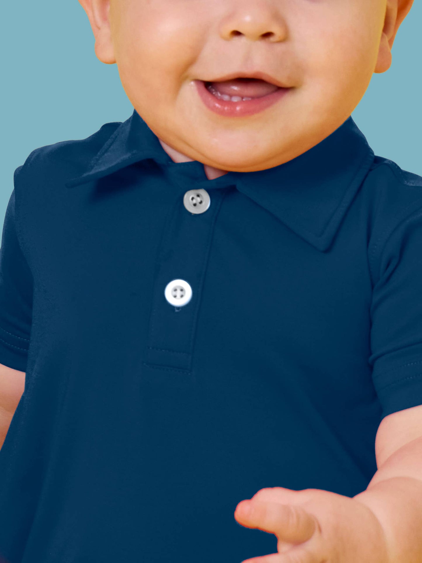 Boys Dark Navy Knit Short Sleeve Performance Polo: Blue / 2T