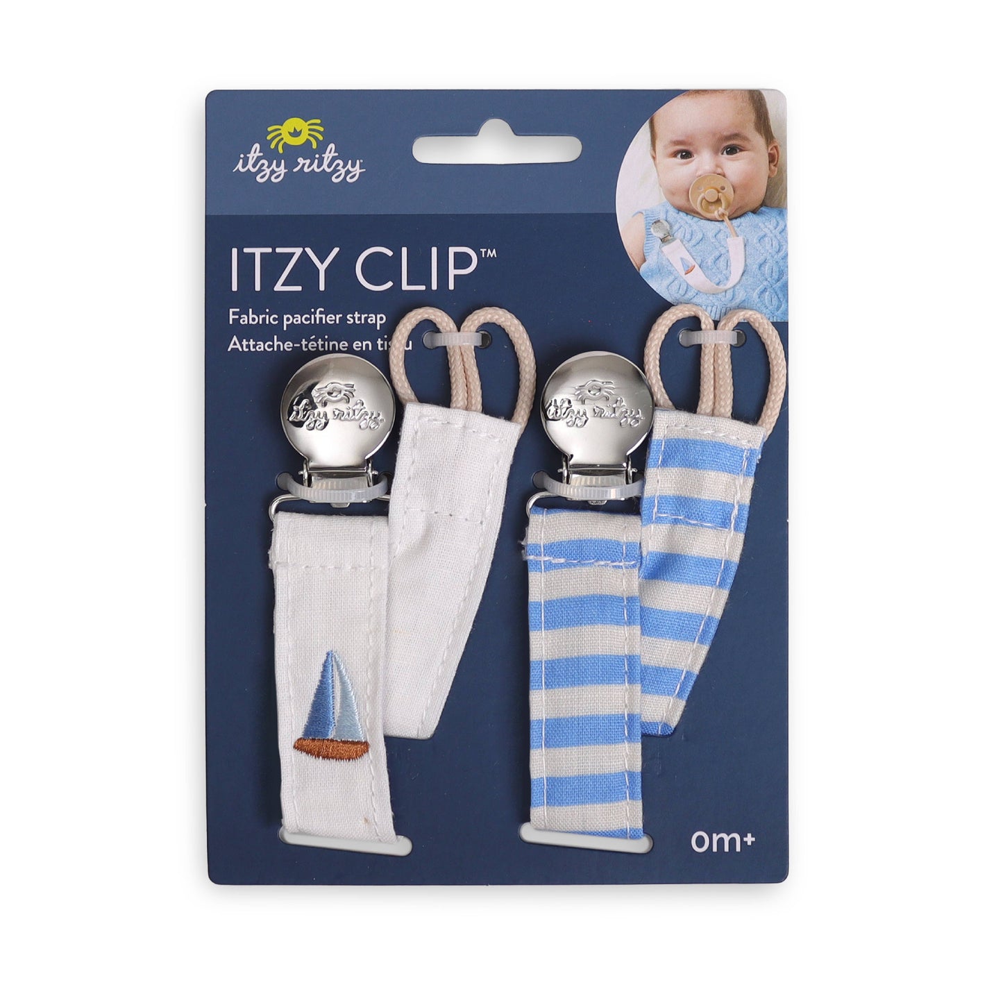 Itzy Clip™ - Fabric Pacifier Strap: Bow