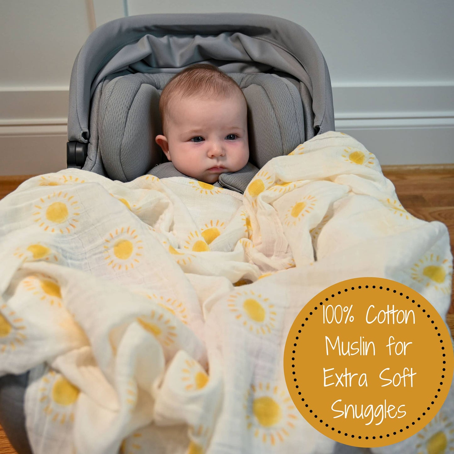 Baby Muslin Swaddle Blanket 47x47 Beautiful Day