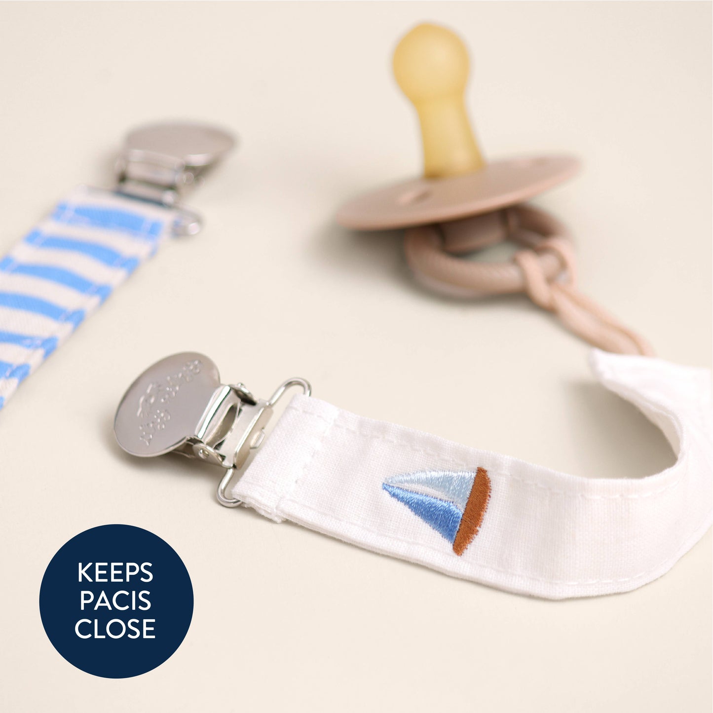 Itzy Clip™ - Fabric Pacifier Strap: Bow