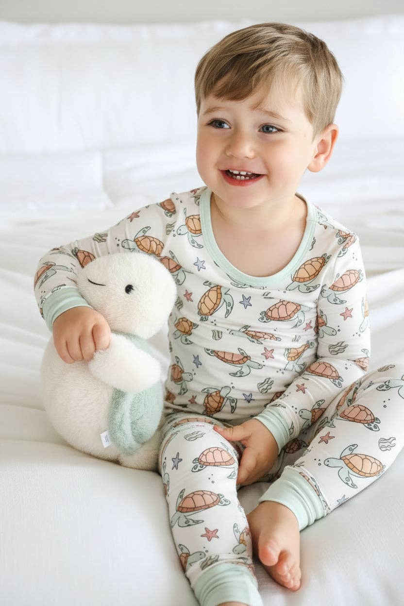 Two Piece Pajama Set | Turtley Rad: 2T