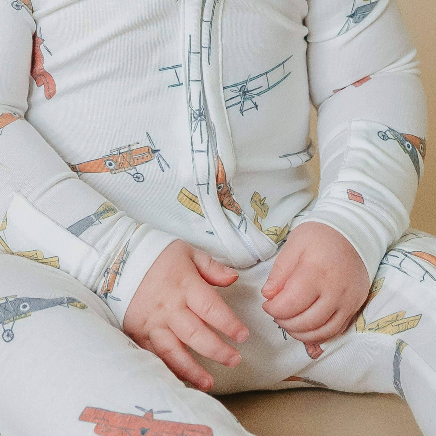 Zip-Up Footie Pajama - Ace: Newborn