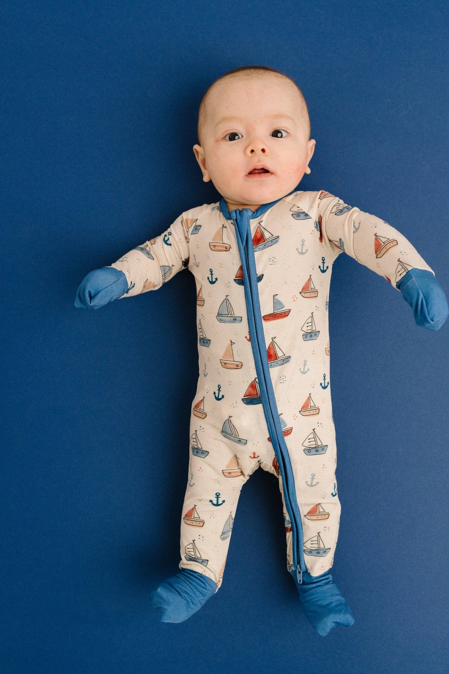 Nautical Sail Bamboo Sleeper: Newborn