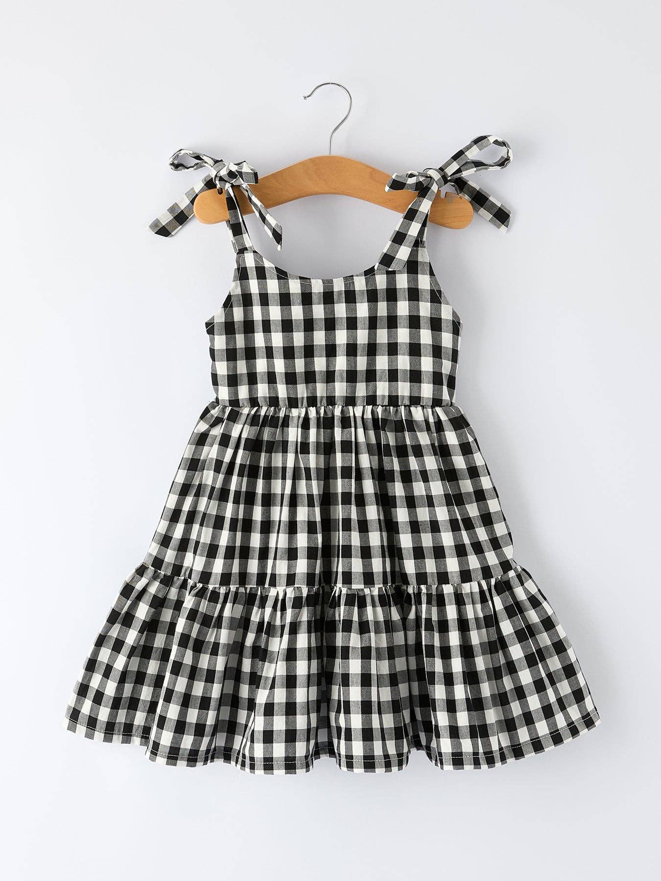 Plaid Girl Smocked Ruffle Dress: 6