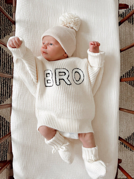Bro Knit Sweater, Ivory