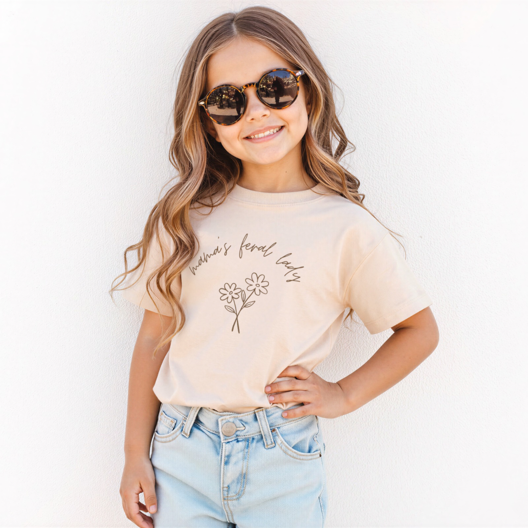 Mama's Feral Lady - 100% Cotton Tee: 24 Months