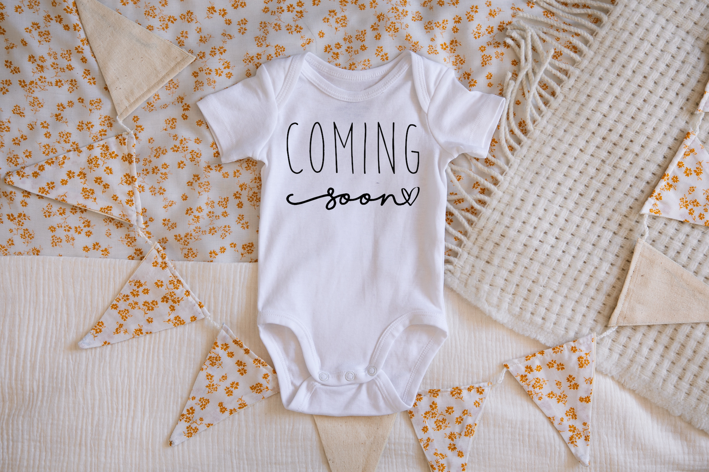Coming Soon Pregnancy Announcement Onesie: 3-6 MONTHS