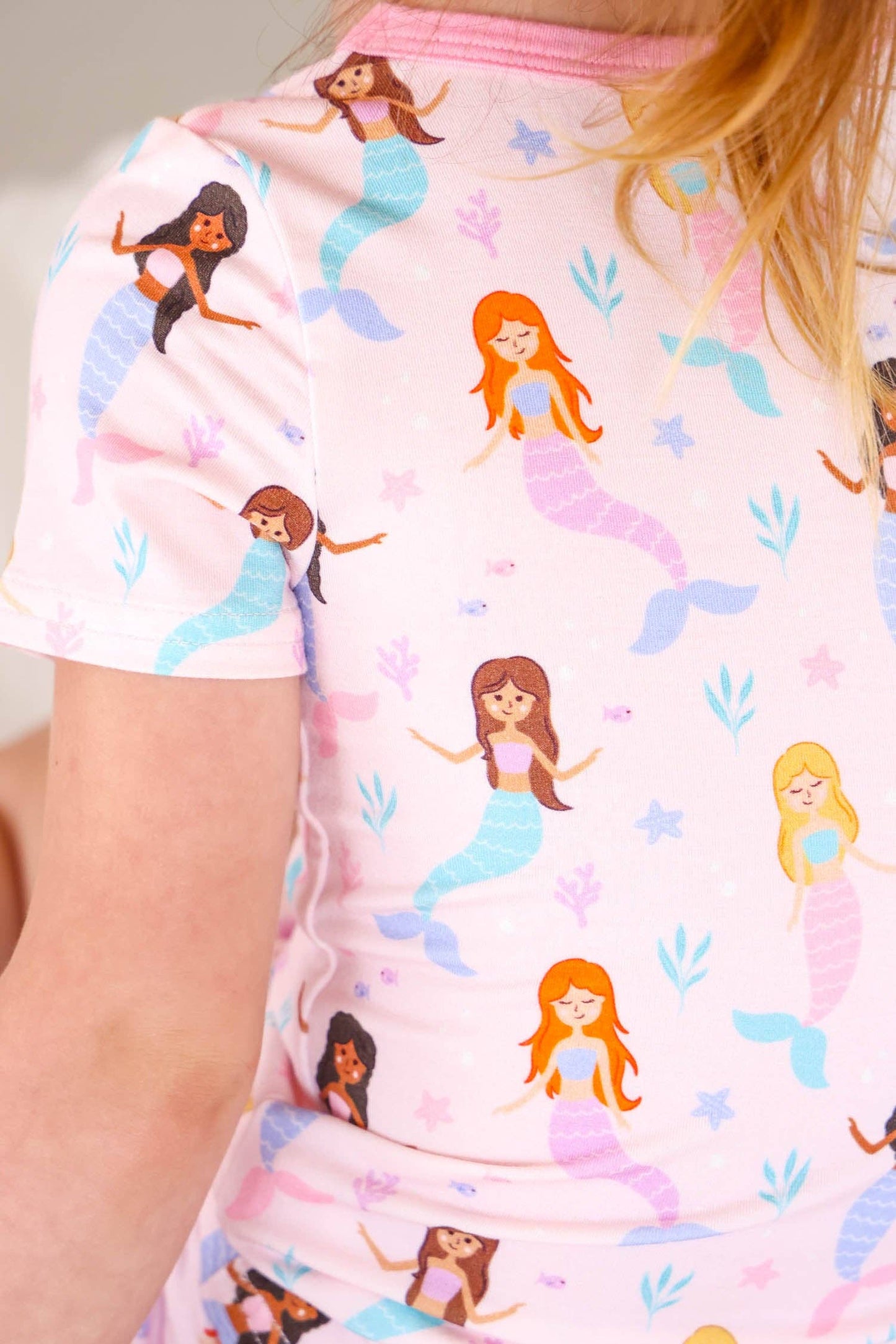 Two Piece Short Pajama Set | Let's Be Mermaids: 2T