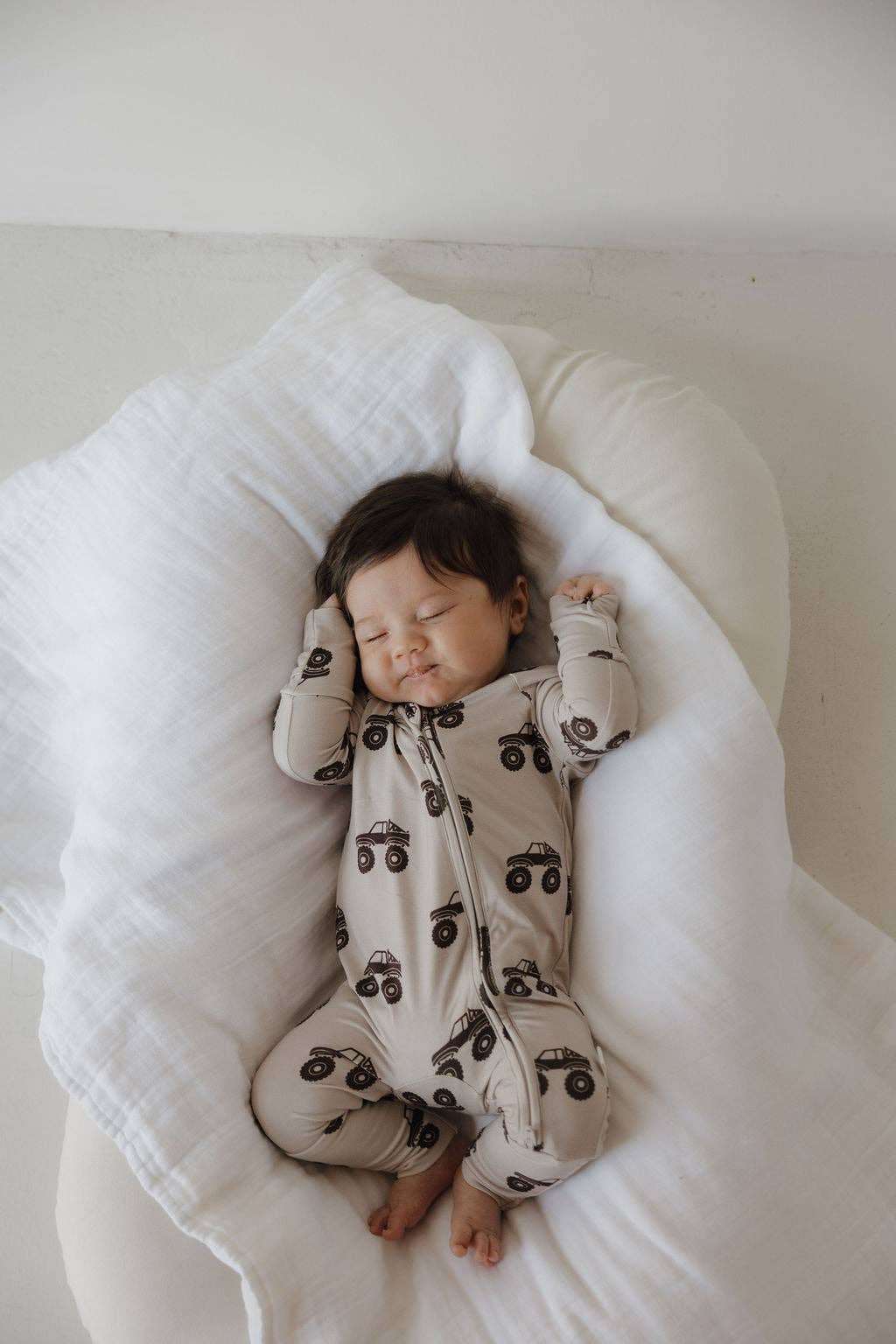 Bamboo Zip Pajamas | Monster Truck: 3-6 Months