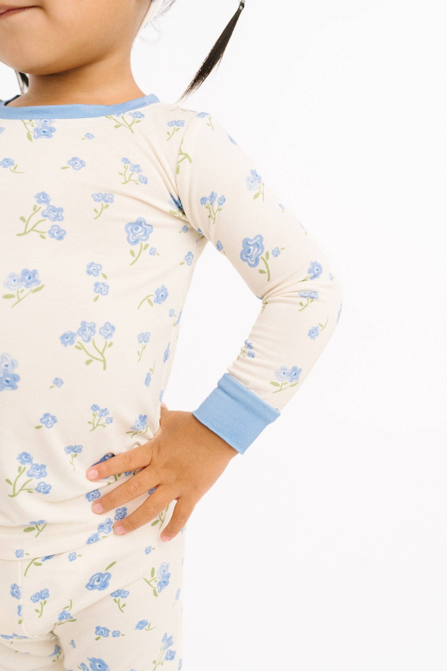 Blue Blooms Bamboo Set: 6/7
