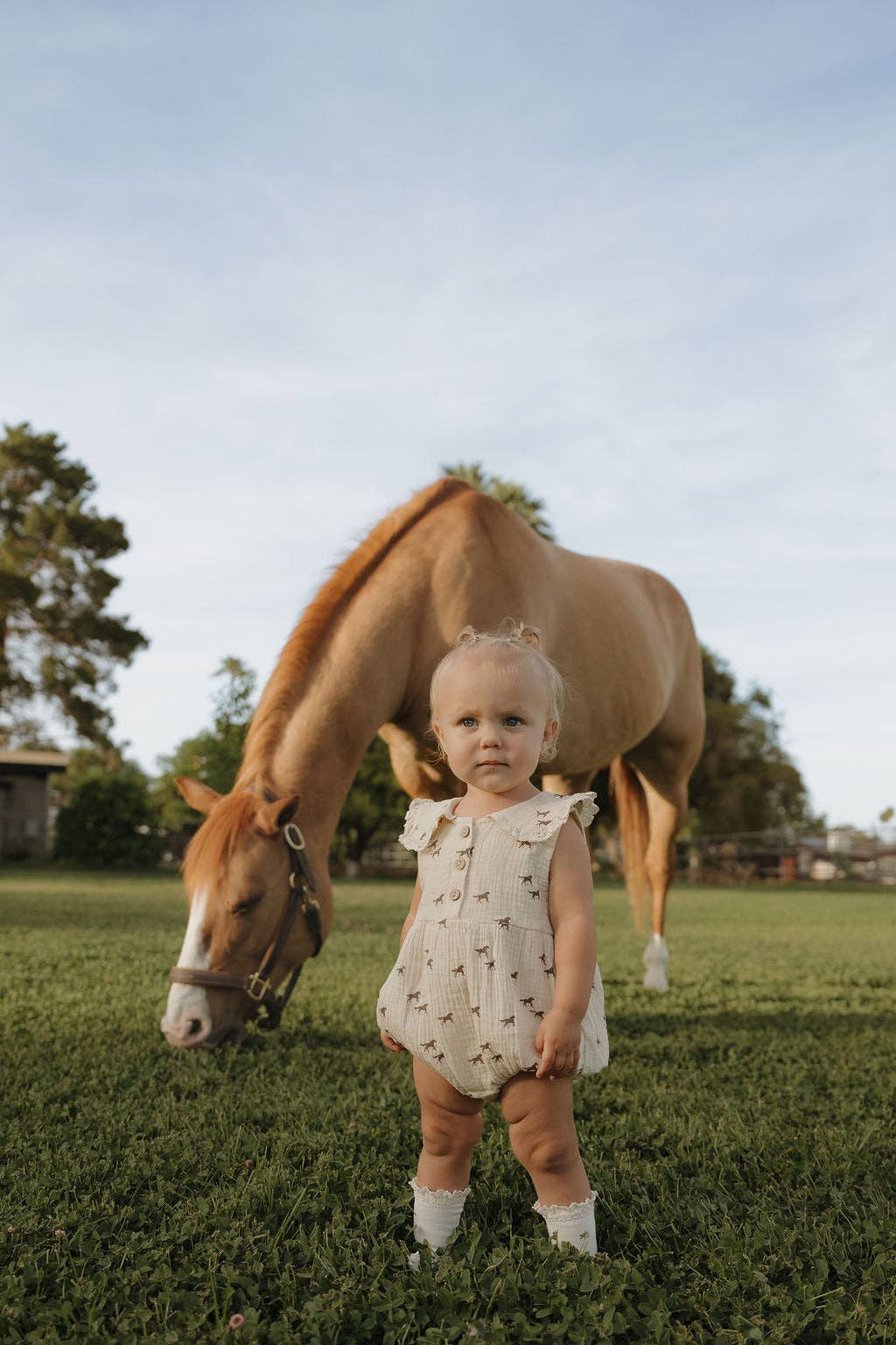 Muslin Romper | Wild Horses: 12-18 Months