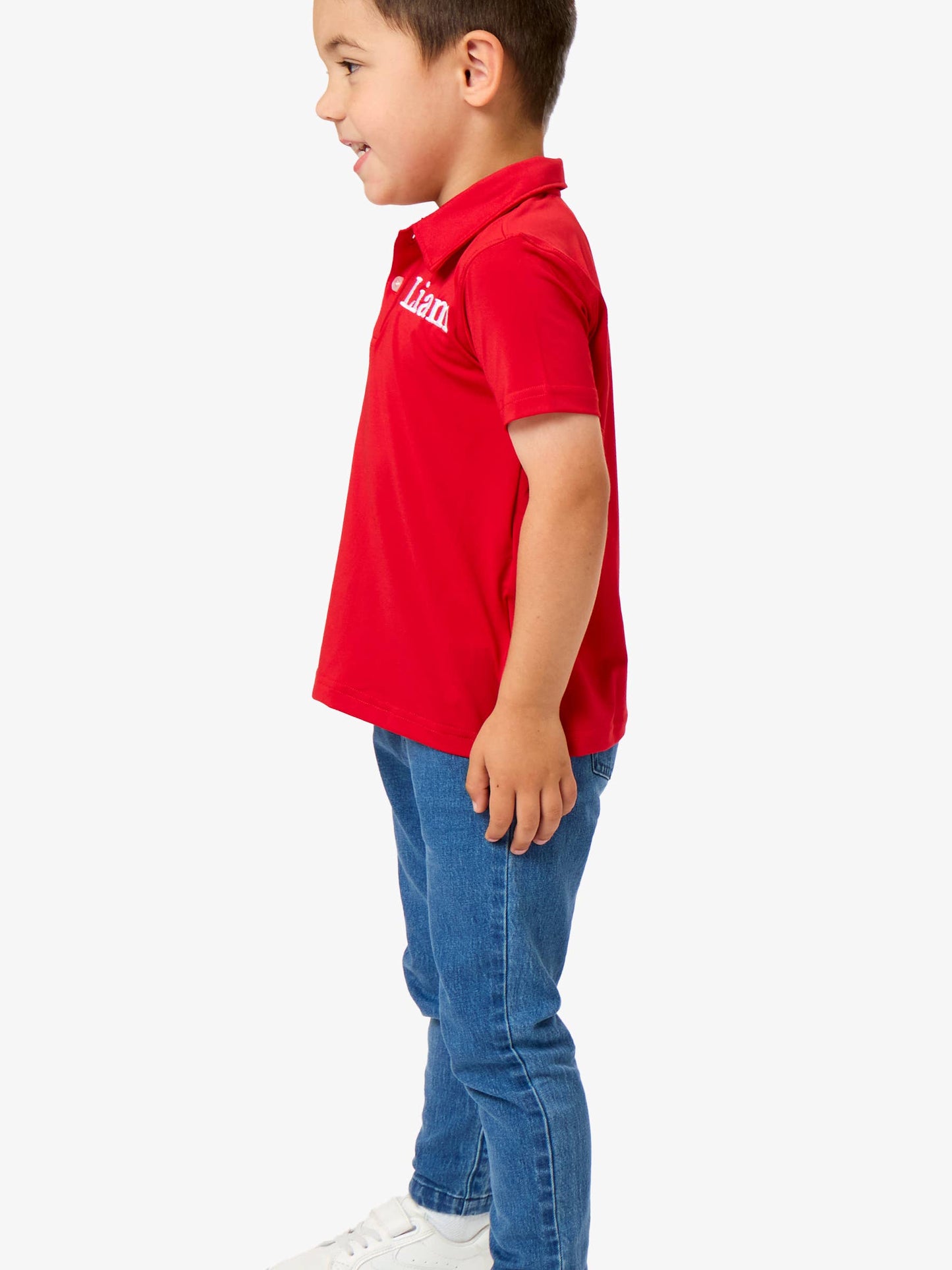 Boys Medium Wash Stretch Denim Pull-on Jeans: Blue