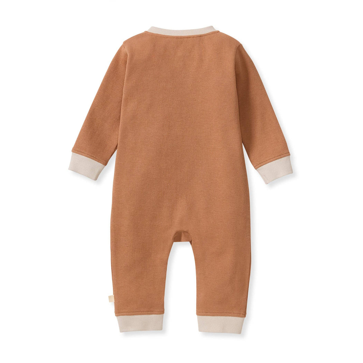 Henley Baby Boy Camel Jumpsuit