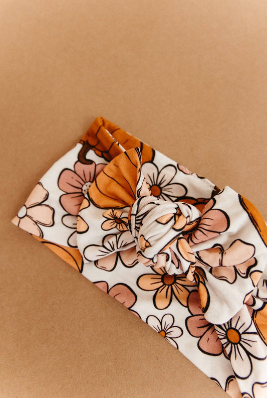Autumn Floral Bamboo Headband