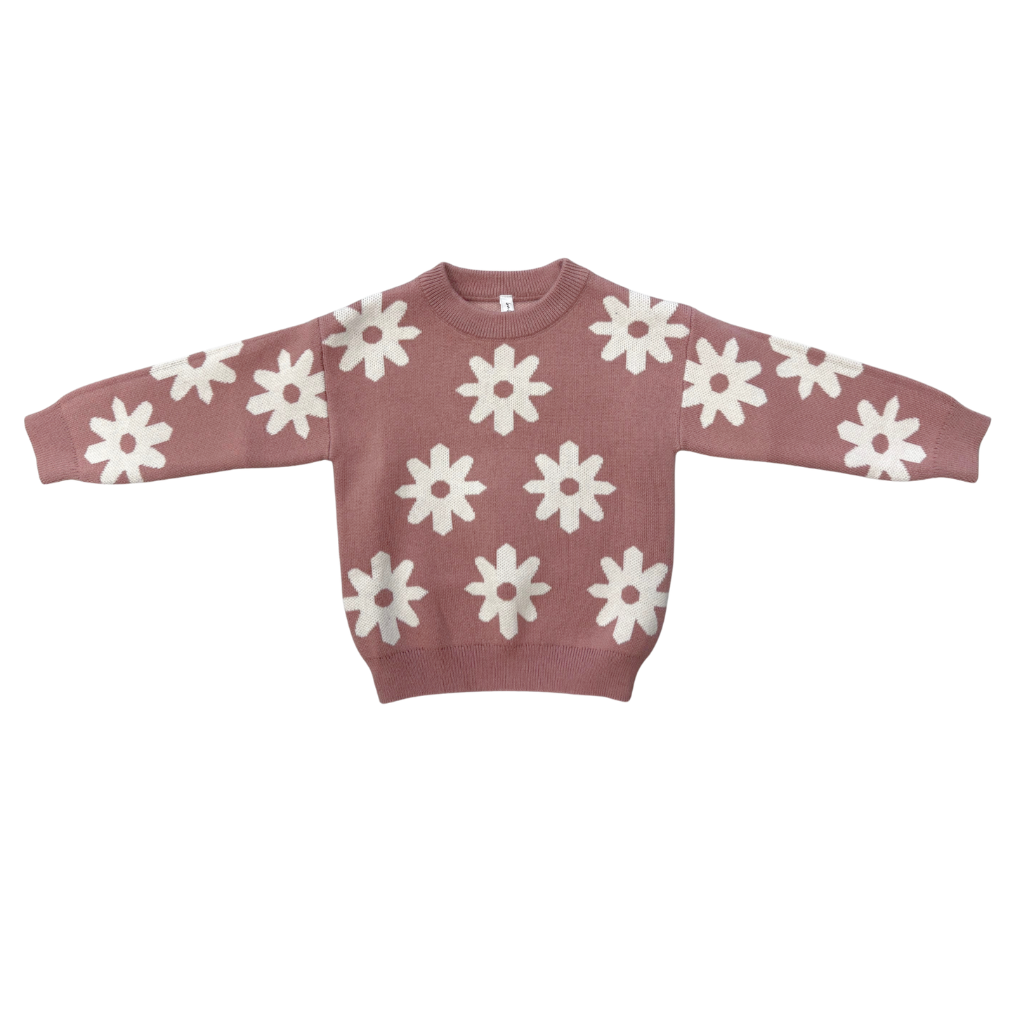 Babysprouts Knit Sweater: Rose Daisies