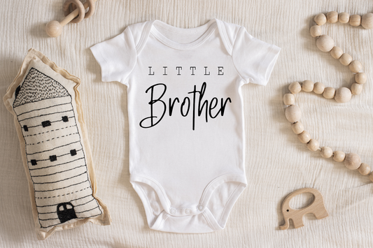 Little Brother Pregnancy & Gender Reveal Onesie: NEWBORN