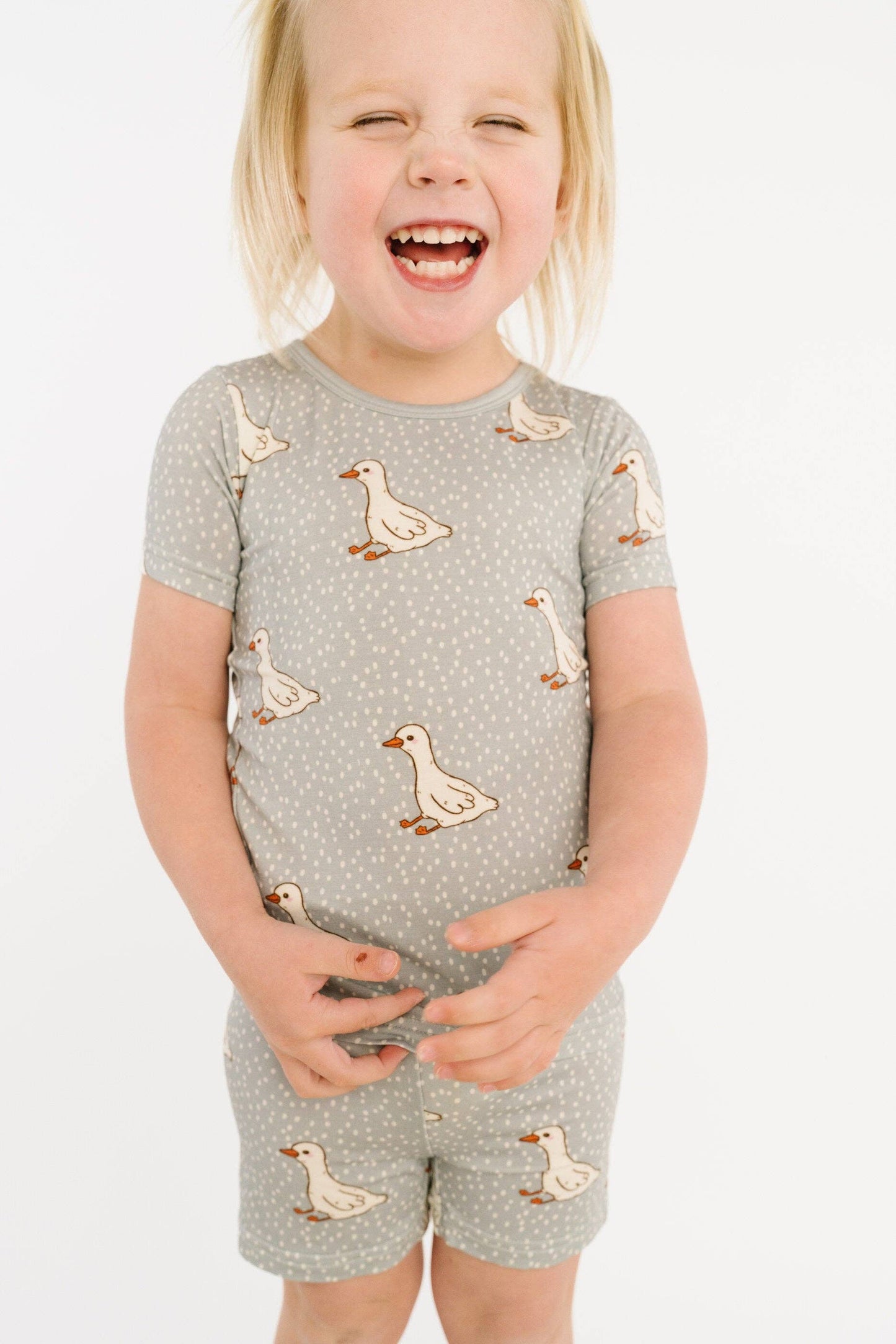 Classic Goose Bamboo Shorts Set: 12-18M