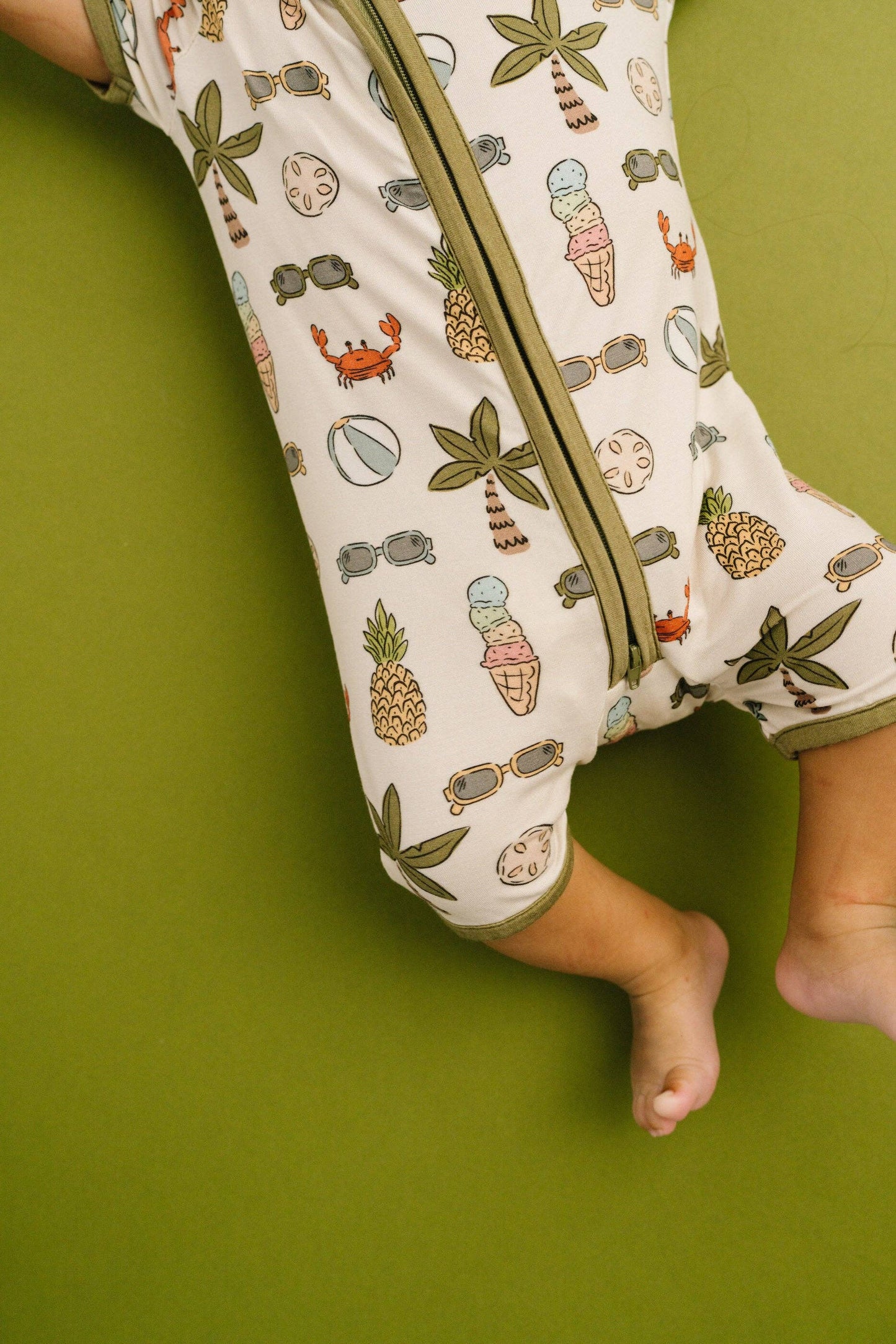 Beach Day Bamboo Short Romper: 18-24M