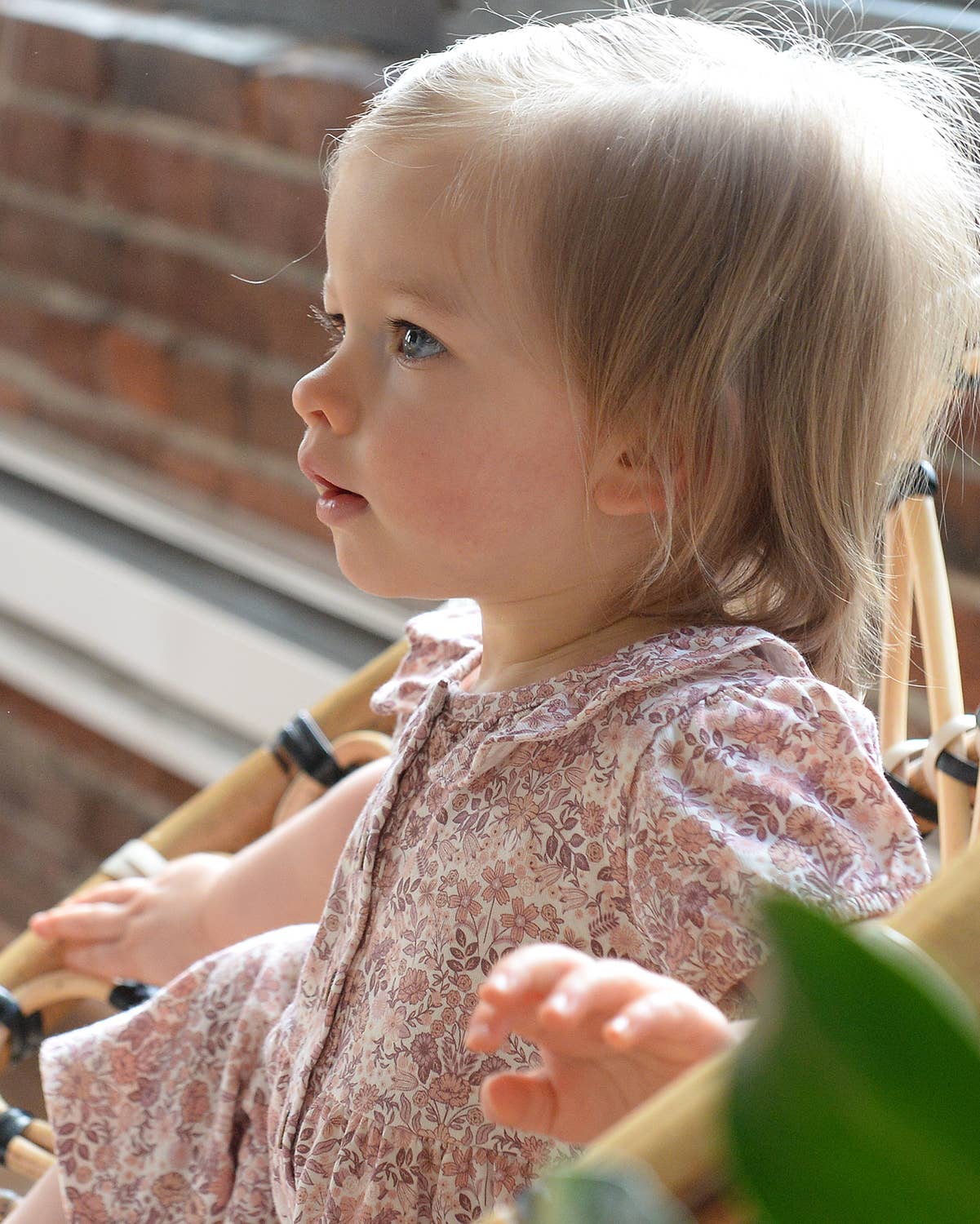 Baby Spring Frill Collar Romper- Spring Bouquet: 0-3M