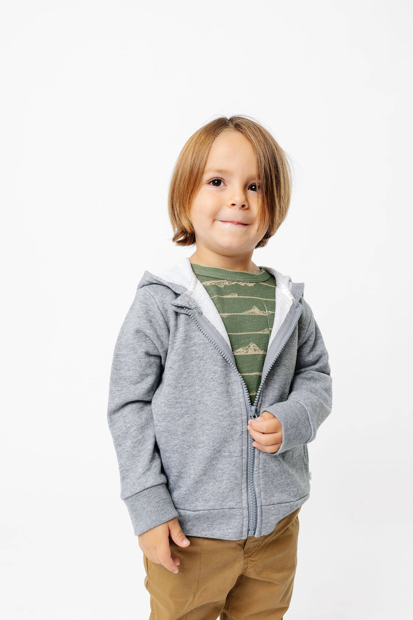 Zip-Up Hoodie - Gray: 18-24 Months