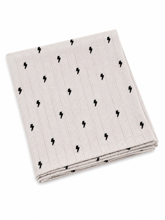 Lightning Bolts / Organic Pointelle Swaddle