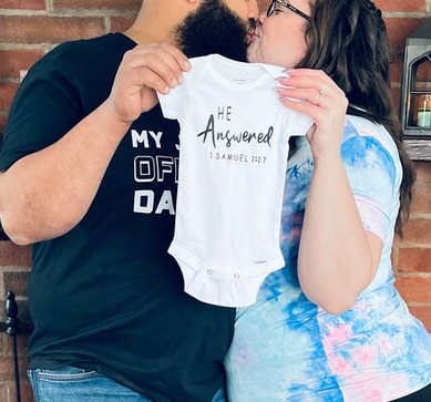 He Answered Pregnancy Announcement Onesie: NEWBORN
