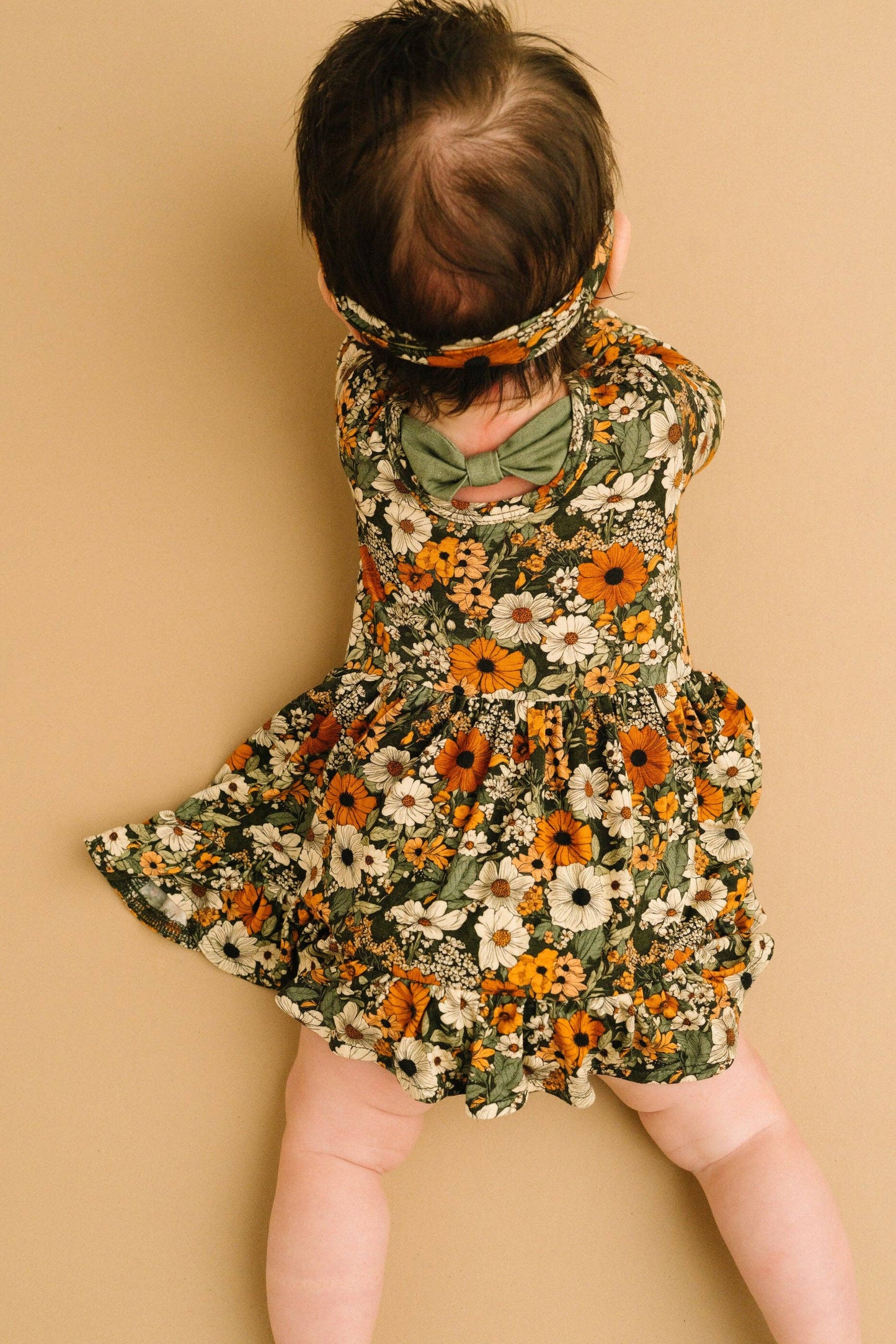Rustic Blooms Long Sleeve Bodysuit Bamboo Dress