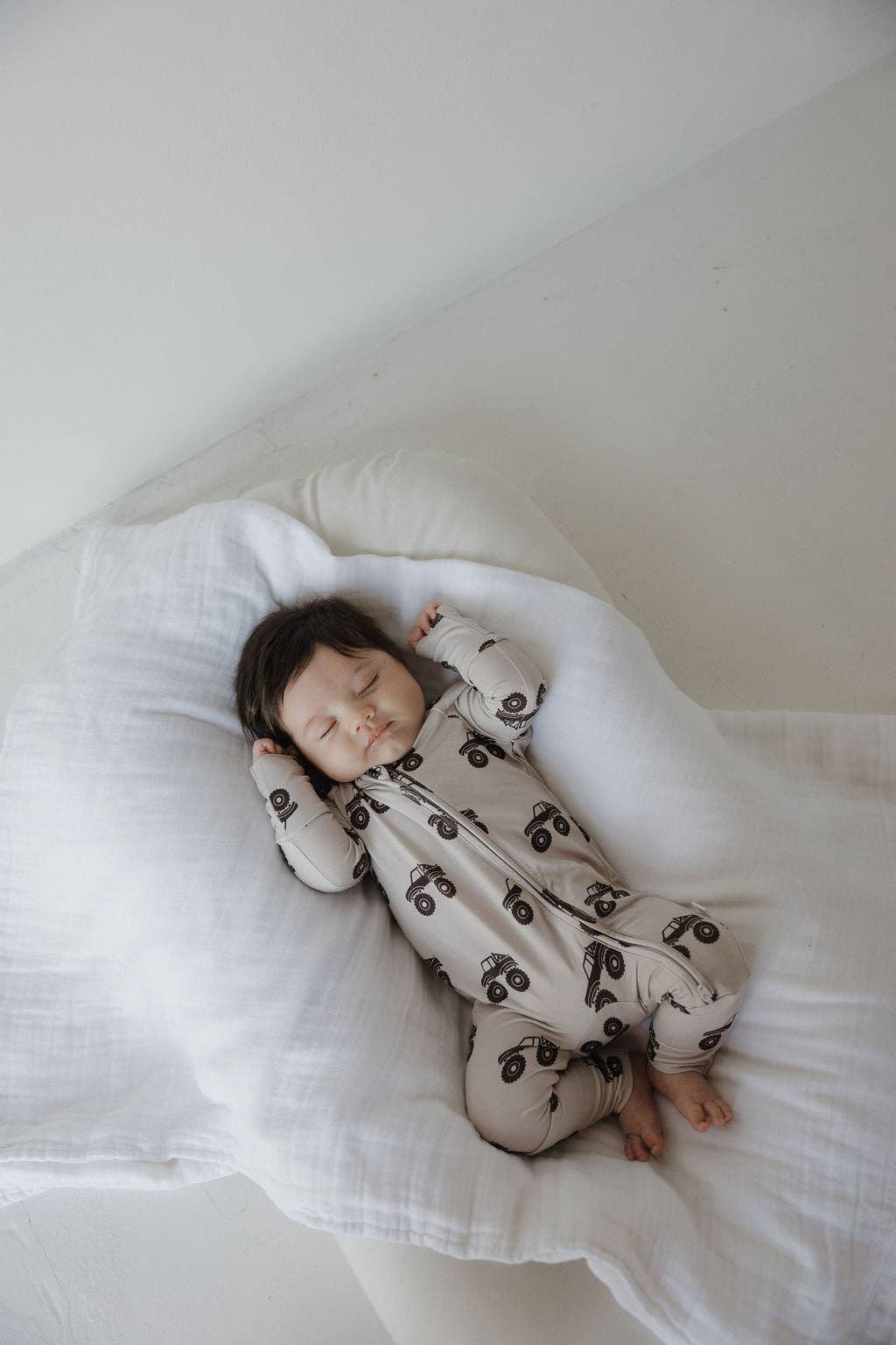 Bamboo Zip Pajamas | Monster Truck: 6-12 Months