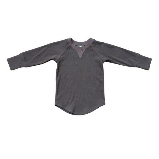 Babysprouts Ribbed Top: Tornado Gray
