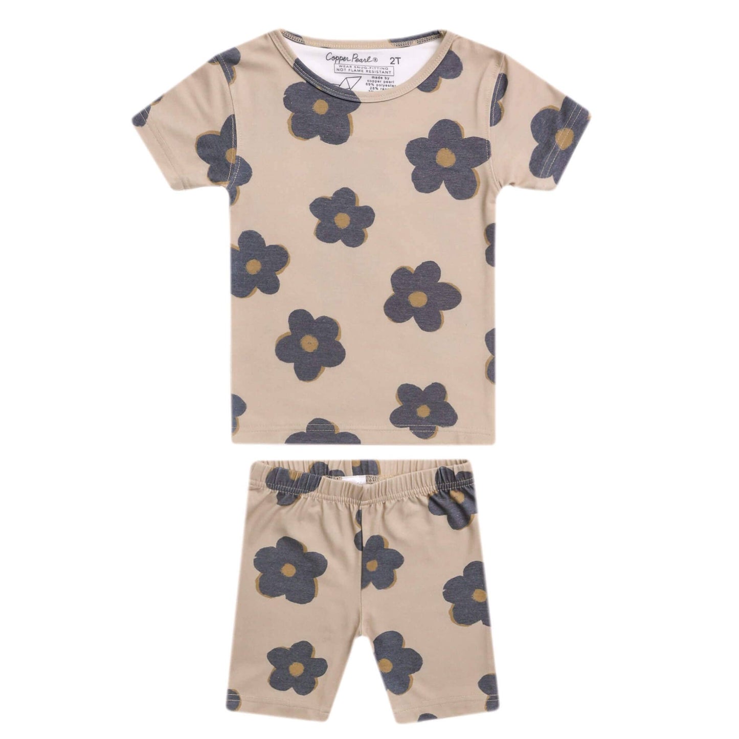 2pc Short Sleeve Pajama Set - Gemma In Tan: 3T