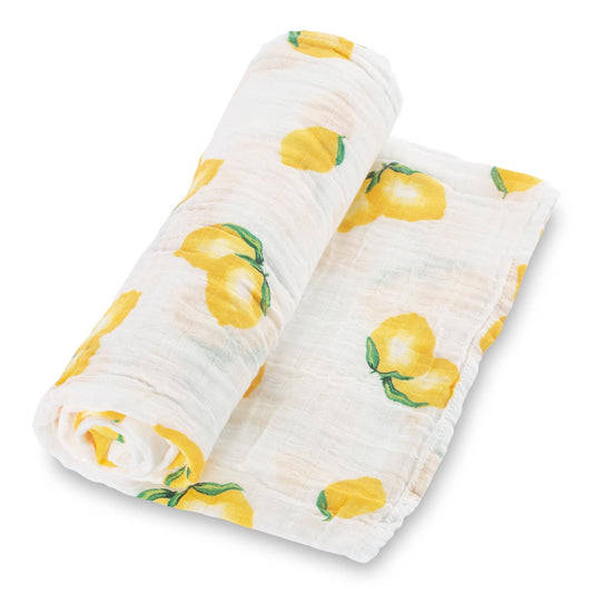 Baby Muslin Swaddle Blanket 47x47 Lemons