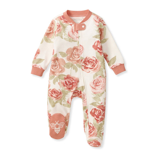 Autumn Rose Garden Organic Cotton Sleep & Play Footed