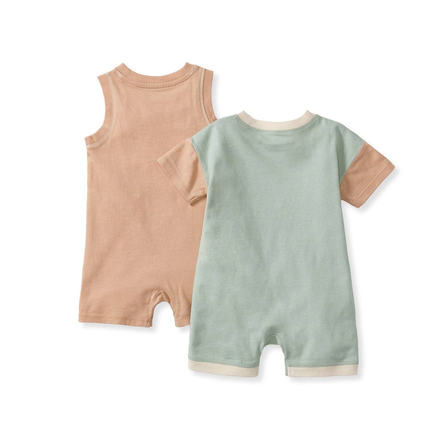 Basic Stripe Baby Boy Romper Set 2-Pack - Sweet Maple: 0-3M