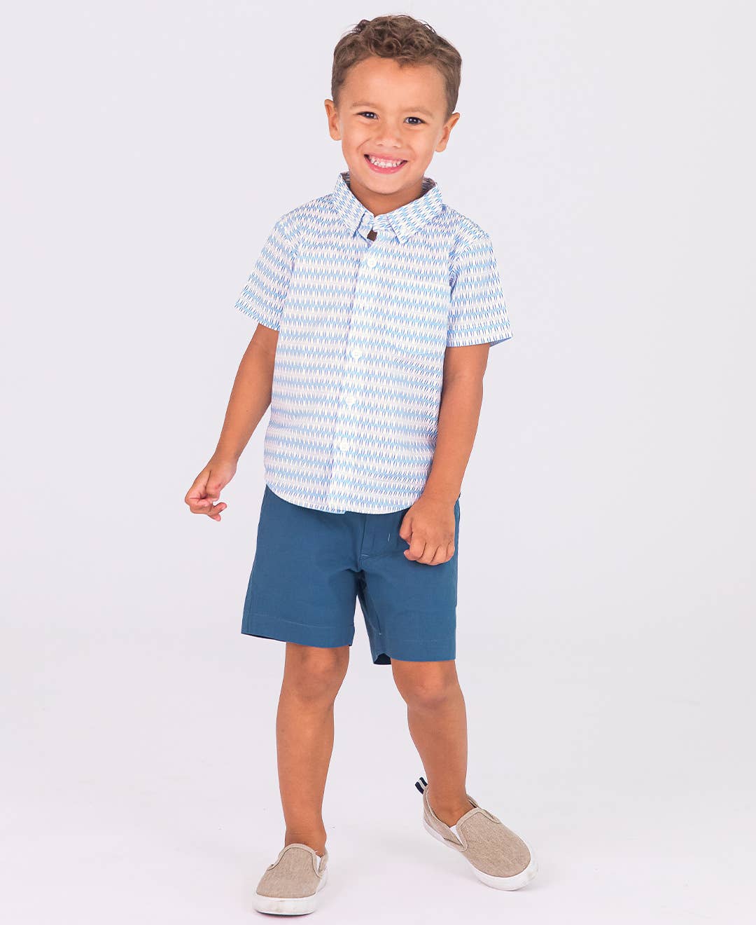 Boys Indigo Stretch Chino Shorts: Blue / 12-18m