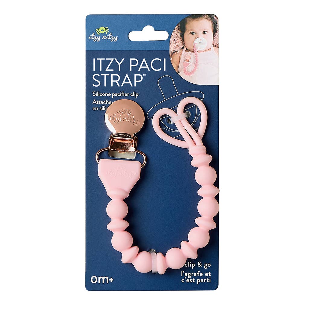 Itzy Paci Strap™ Silicone One-Piece Pacifier Clips: Toast